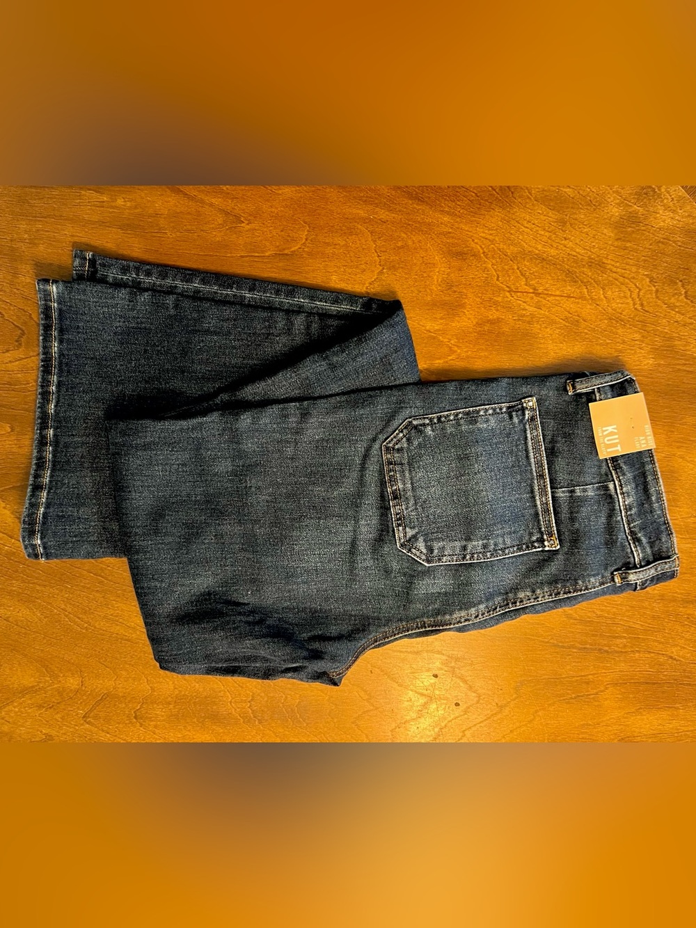 KUT From the Kloth High Rise Ana Flare Size 6, Deductive w/Dark Wash Base